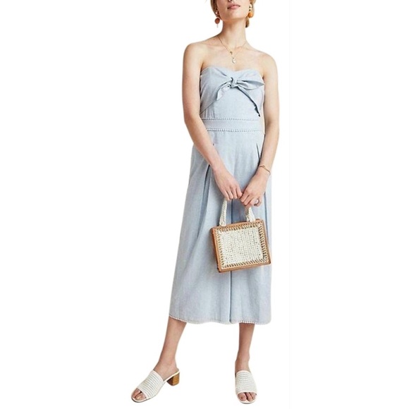 ANTHROPOLOGIE Greylin jackie strapless jumpsuit
